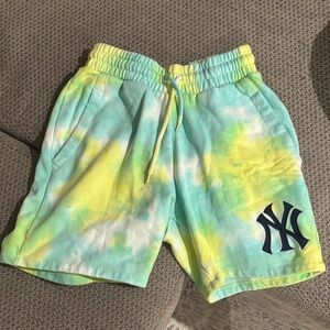 New Era Blue and Yellow Tie-Dye Men's Shorts